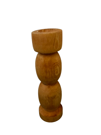 Handmade Wooden Bubble Candle Holder 13cm