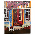 Hand Painted Café Scene Canvas Art 25x35cm