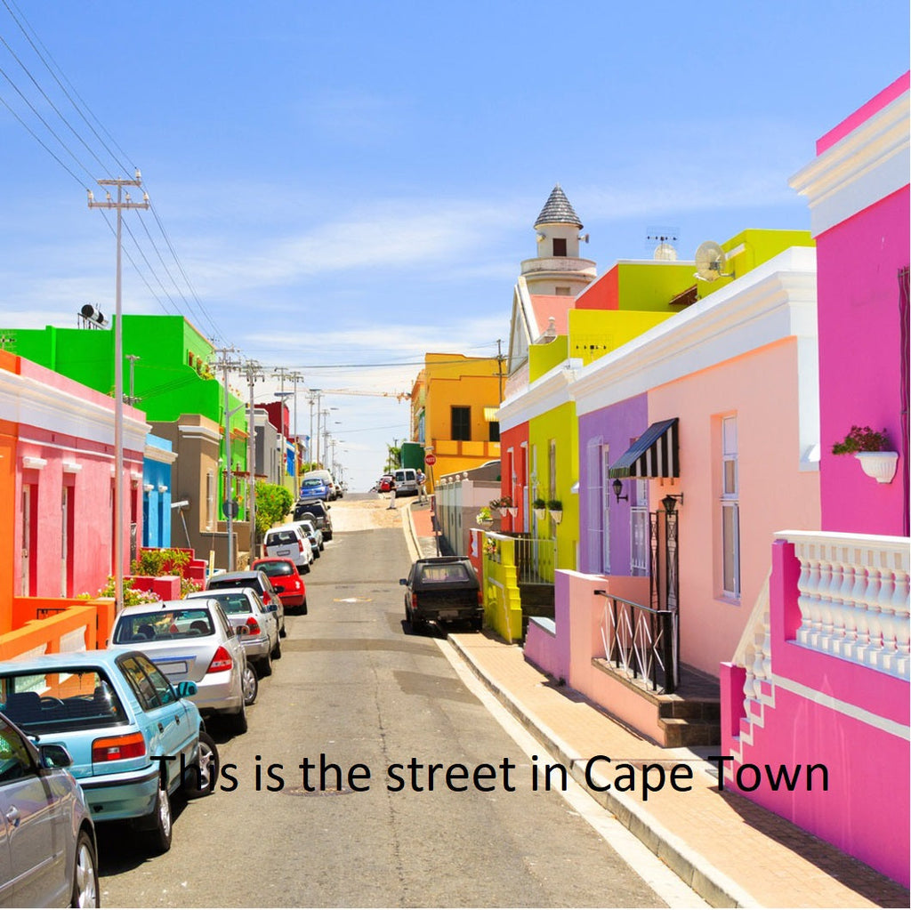 Hand Painted Cape Town Street Canvas Art 25x35cm